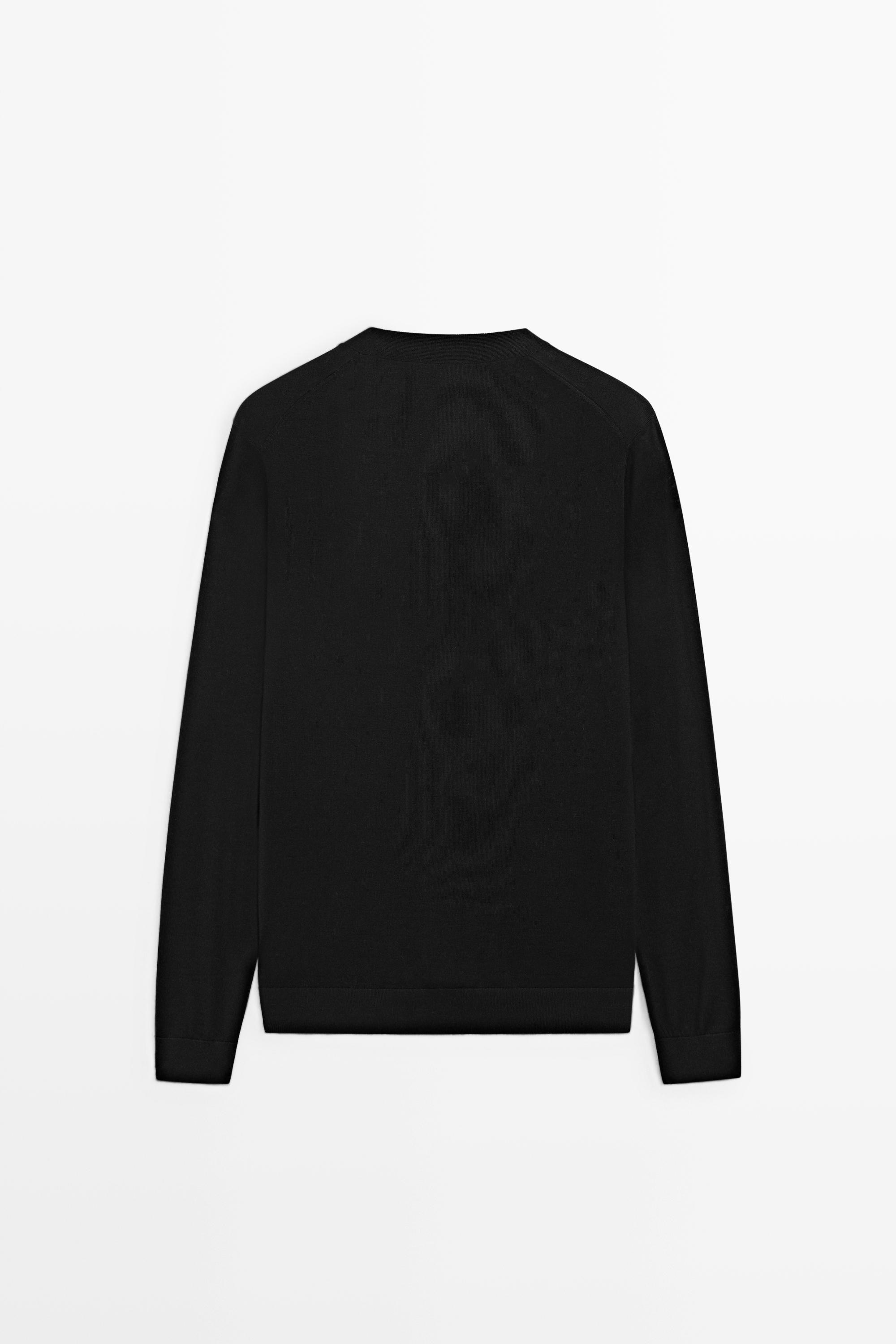 Merino wool button-up cardigan
